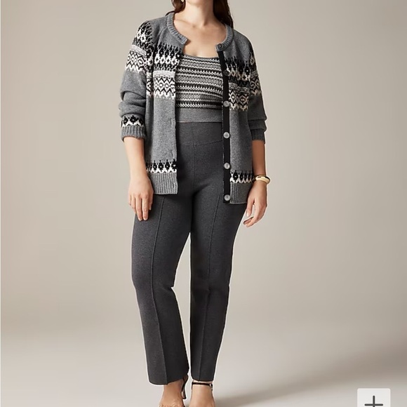 NWOT j crew heather charcoal Delaney kickout sweater pant - Picture 5 of 7